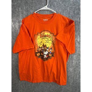 Peanuts Mens 2XL Knotts Spooky Farm T-Shirt Orange Halloween Knotts Berry Farm